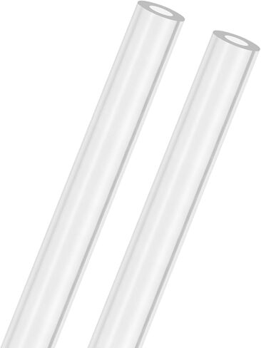 M METERXITY 2-Pack Clear Rigid Acrylic Pipe, 16mm[0.63"] ID x 22mm[0.87"] OD Plastic Round Tube for Water Cooling System/Lamps/Fountains/Aquariums/Display Stand, Acrylic Tubing [305mm/12IN] in Saudi Arabia