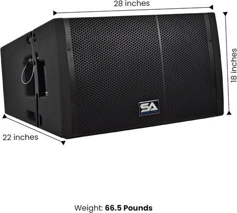 Seismic Audio SAXLP-12A - Powered 12" Line Array Speaker with Dual Compression Drivers in Saudi Arabia