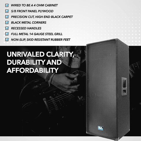 Seismic Audio - Dual 15 Inch PA DJ SPEAKER 700 Watts PRO AUDIO - Band, Bar, Wedding, Church in Saudi Arabia