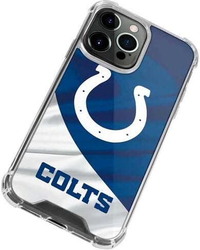 Skinit Clear Phone Case Compatible with iPhone 14 Pro - Officially Licensed NFL Indianapolis Colts Design in Saudi Arabia