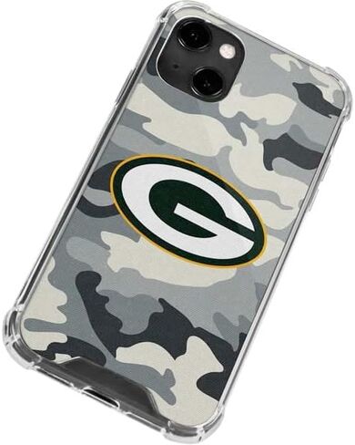 Skinit Clear Phone Case Compatible with iPhone 13 - Officially Licensed NFL Green Bay Packers Camo Design in Saudi Arabia
