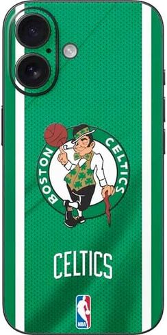 Skinit Decal Phone Skin Compatible with iPhone 16 - Officially Licensed NBA Boston Celtics Hardwood Classics Design in Saudi Arabia