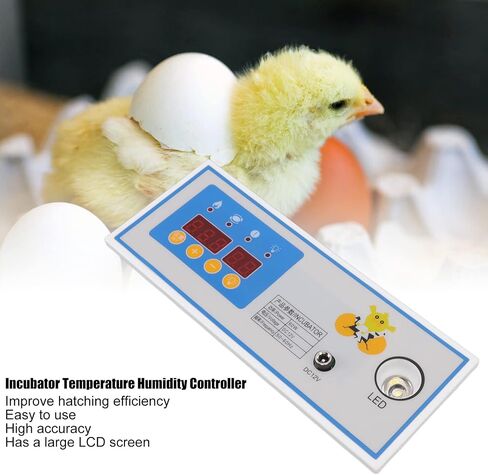60W 12V Incubator Thermostat Plastic Automatic Incubator Temperature Controller for Mini Incubator Accessory High Accuracy Large LCD Screen 4 Output Channels Premium Plastic in Saudi Arabia