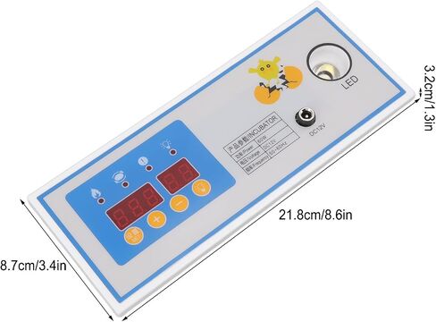60W 12V Incubator Thermostat Plastic Automatic Incubator Temperature Controller for Mini Incubator Accessory High Accuracy Large LCD Screen 4 Output Channels Premium Plastic in Saudi Arabia