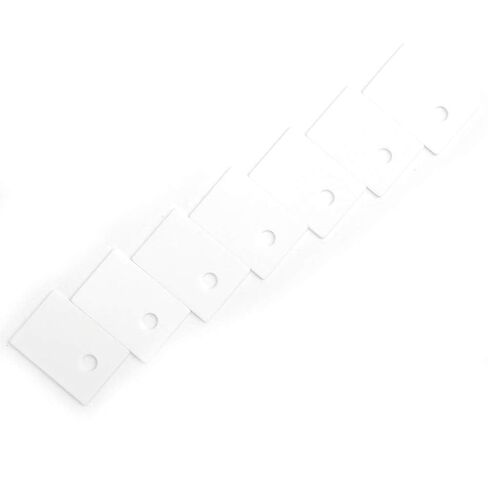Fydun 100pcs إلى 220 من الألومينا السيراميك العازلة العازلة الموصلية الحرارية عالية 3.2 مم من لوحة التبريد الثقب المعدات الصناعية in Saudi Arabia