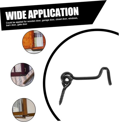 LIFKOME 10pairs Durable Door Swivel Hook Latches with Screws Easy Installation for Gates and Doors Secure Hook and Eye Locking Mechanism in Saudi Arabia