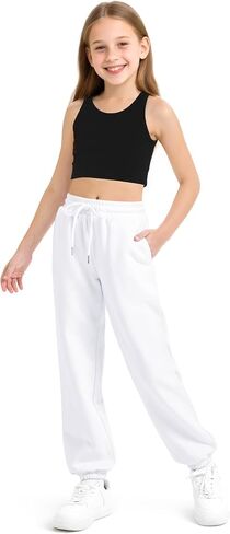 BOOPH Girls Fleece Sweatpants Kids Winter Sweat Pants Joggers for Teen in Kuwait