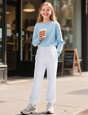 BOOPH Girls Fleece Sweatpants Kids Winter Sweat Pants Joggers for Teen in Kuwait