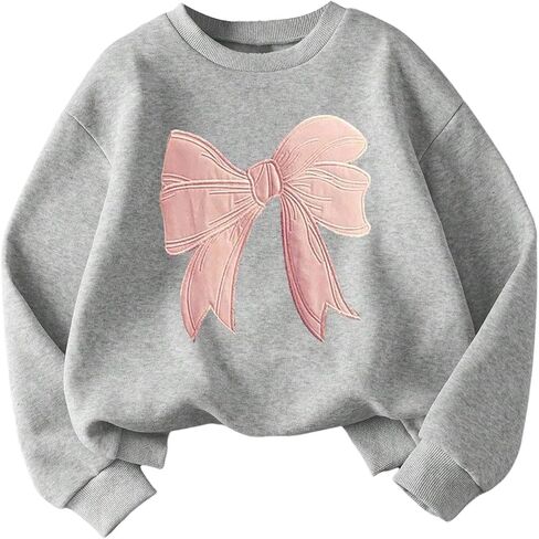 sweatyrocks girl's bow sweatshirt rawn dound jound long long pullovers tops tops in Saudi Arabia
