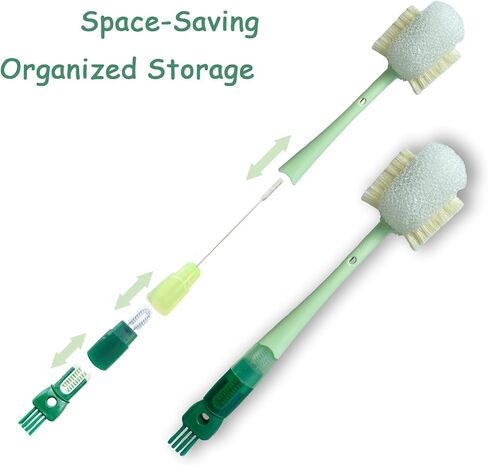 2 Pack Set, 5-in-1 Multi-Functional Bottle Brush, Straw Cleaner Brush, Detail for Baby Bottle Nipple/Cup Lid Gap in Saudi Arabia
