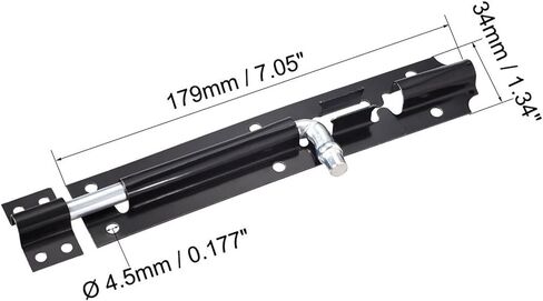 أقفال الأبواب والمزالج قفل مزلاج شريحة الأبواب ، برميل أمن الحديد بالأسود in Kuwait