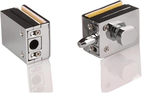 قفل السلسلة 1pc قفل باب الزنك سبيكة ثقيلة فتحة فتح الباب الزجاجي إلى غرفة دش اللوحة الزجاجية لمدة 5-12 ملم الحجم الزجاجي in Kuwait