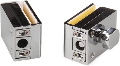 قفل السلسلة 1pc قفل باب الزنك سبيكة ثقيلة فتحة فتح الباب الزجاجي إلى غرفة دش اللوحة الزجاجية لمدة 5-12 ملم الحجم الزجاجي in Kuwait