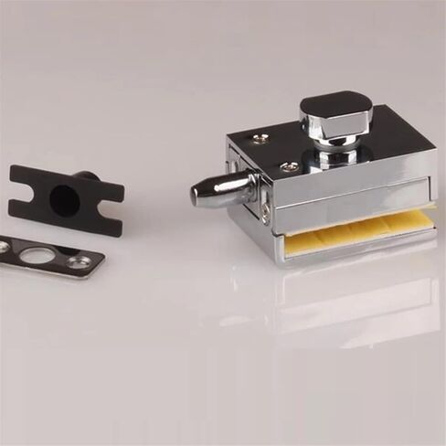 قفل السلسلة 1pc قفل باب الزنك سبيكة ثقيلة فتحة فتح الباب الزجاجي إلى غرفة دش اللوحة الزجاجية لمدة 5-12 ملم الحجم الزجاجي in Kuwait