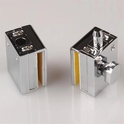 قفل السلسلة 1pc قفل باب الزنك سبيكة ثقيلة فتحة فتح الباب الزجاجي إلى غرفة دش اللوحة الزجاجية لمدة 5-12 ملم الحجم الزجاجي in Kuwait