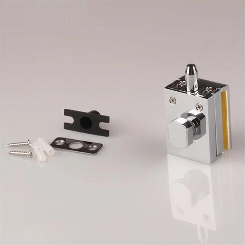 قفل السلسلة 1pc قفل باب الزنك سبيكة ثقيلة فتحة فتح الباب الزجاجي إلى غرفة دش اللوحة الزجاجية لمدة 5-12 ملم الحجم الزجاجي in Kuwait