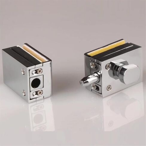 قفل السلسلة 1pc قفل باب الزنك سبيكة ثقيلة فتحة فتح الباب الزجاجي إلى غرفة دش اللوحة الزجاجية لمدة 5-12 ملم الحجم الزجاجي in Kuwait