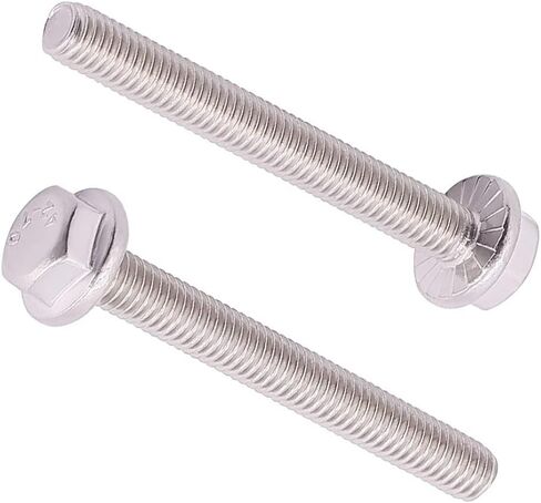 M8-1.25 x 12mm (12 pcs) Flanged Hex Bolts, 304 Stainless Steel 18/8, Large Washer Head Automotive Screws for Car Parts & Machinery Replacement in Saudi Arabia