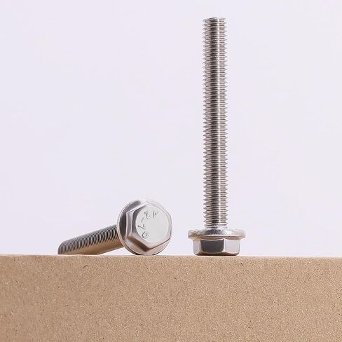 M8-1.25 x 12mm (12 pcs) Flanged Hex Bolts, 304 Stainless Steel 18/8, Large Washer Head Automotive Screws for Car Parts & Machinery Replacement in Saudi Arabia