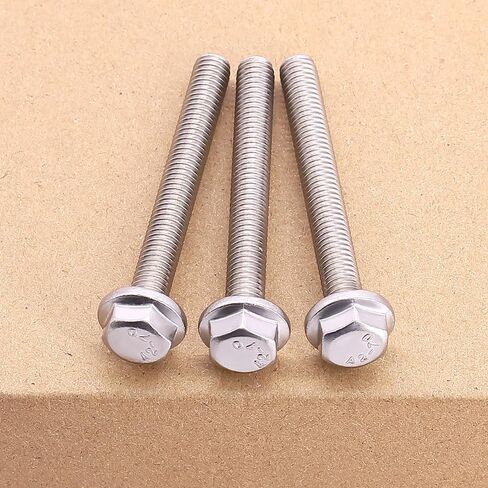 M8-1.25 x 12mm (12 pcs) Flanged Hex Bolts, 304 Stainless Steel 18/8, Large Washer Head Automotive Screws for Car Parts & Machinery Replacement in Saudi Arabia