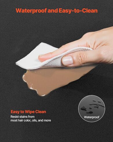 حصيرة سالون فيفور لمصفف الشعر ، 3 × 5 قدم مستطيل كرسي كرسي حصيرة مضادة للإرهاق ، 7/8 بوصة PVC + PU PARBER FLOOR in Kuwait