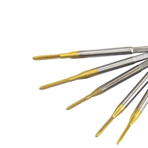 Cobalt Screw Thread Tap Drill Bit 3mm Shank Mini M35 Straight Flute M0.8-M1.9 5Pcs(Color:M1.4x0.3) in Kuwait