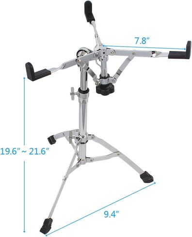 Ktaxon Snare Drum Stand, Tripod Drum Pad Rack Double Braced Height Adjustable 19" to 22", Suitable for Drums and Pads Under 15 Inches, Lightweight Holder for Home Practice and Concert Live in Kuwait