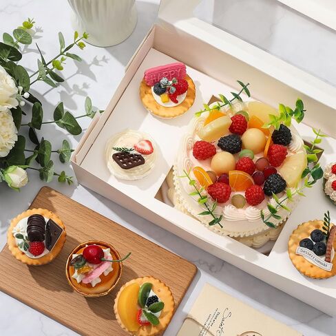 2 Pack 1+4 Bento Cake Box with Cupcakes Bento Cake and Cupcake Boxes Combo Cakes Boxes with Clear Window for Donuts Treats Muffins Wedding Birthday Party Bakery Baking Supplies (Pink) in Saudi Arabia
