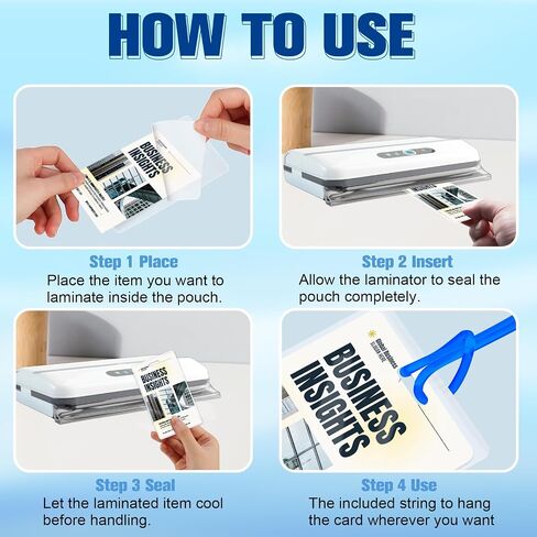 100 Pack 5 Mil Laminating Pouch with Clear Loop 2 1/2" x 4 1/4" Luggage Tag Laminating Pouches with Slot Hole Thermal Laminate Pouch Tags Kit Resealable for Work Permits Pass Cards Student ID Cards in Saudi Arabia