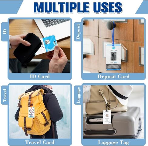 100 Pack 5 Mil Laminating Pouch with Clear Loop 2 1/2" x 4 1/4" Luggage Tag Laminating Pouches with Slot Hole Thermal Laminate Pouch Tags Kit Resealable for Work Permits Pass Cards Student ID Cards in Saudi Arabia