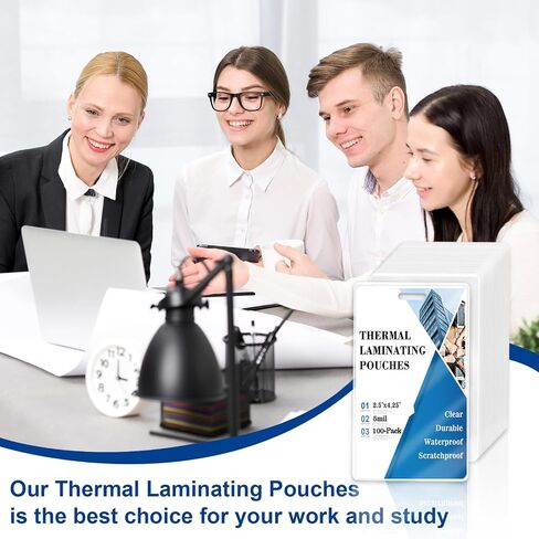 100 Pack 5 Mil Laminating Pouch with Clear Loop 2 1/2" x 4 1/4" Luggage Tag Laminating Pouches with Slot Hole Thermal Laminate Pouch Tags Kit Resealable for Work Permits Pass Cards Student ID Cards in Saudi Arabia