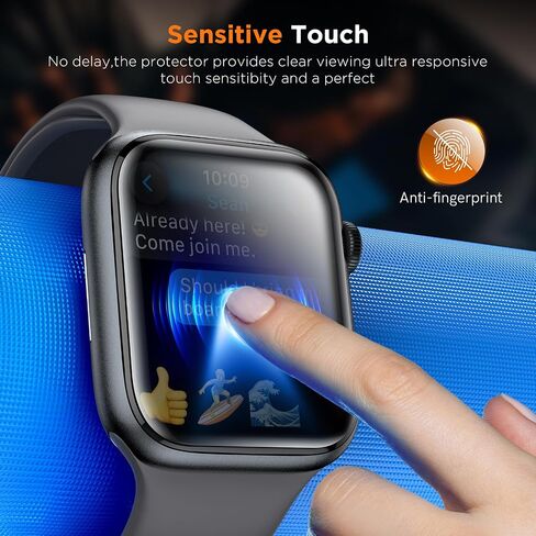 LK 6 Pack Screen Protector Compatible for Apple Watch Series 6 5 4 44mm and Apple Watch Series 3 2 1 42mm, Self-Healing, Max Coverage, Advanced TPU Material, Bubble Free for iWatch 44mm&42mm in Saudi Arabia
