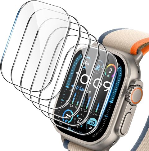 LK 6 Pack Screen Protector Compatible for Apple Watch Series 6 5 4 44mm and Apple Watch Series 3 2 1 42mm, Self-Healing, Max Coverage, Advanced TPU Material, Bubble Free for iWatch 44mm&42mm in Saudi Arabia