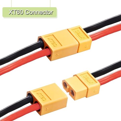 2 Pair RC Battery Connector for Traxxas Plug to XT60 Male Female Adapter for Traxxas Plug to XT60 Male Female Plug 12 Gauge Connector Adapter, for RC LiPo Battery RC Cars RC Aircraft in Saudi Arabia