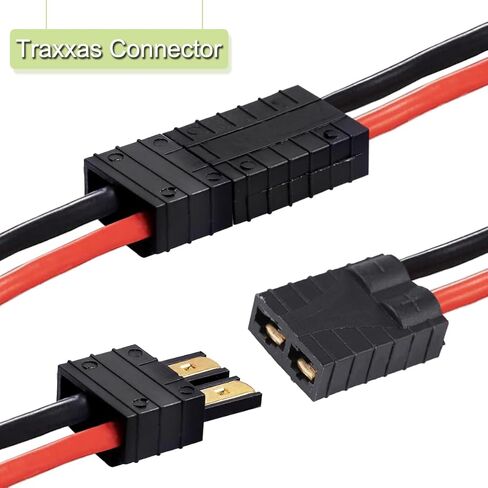 2 Pair RC Battery Connector for Traxxas Plug to XT60 Male Female Adapter for Traxxas Plug to XT60 Male Female Plug 12 Gauge Connector Adapter, for RC LiPo Battery RC Cars RC Aircraft in Saudi Arabia