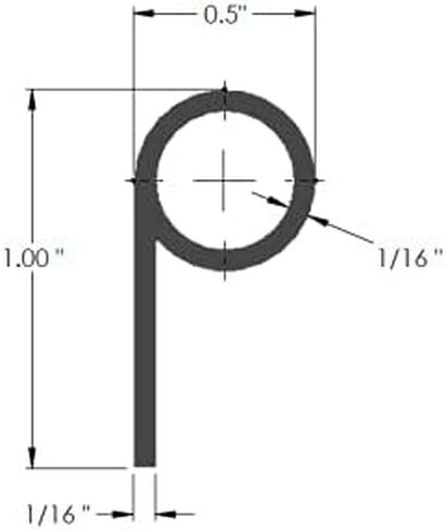 Rubber Seal, P-Shaped, 1.0 in. W, 100 ft. L White Color, Rubber P Channel Gasket Material in Saudi Arabia