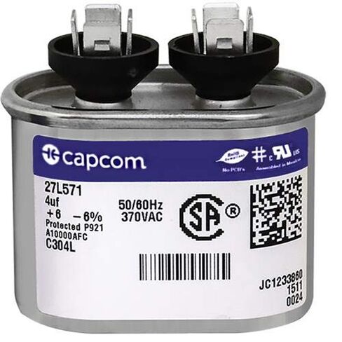 4 UF MFD 370 VAC استبدال OVAL RUN CAPACITOR # C304L 27L571 in Kuwait
