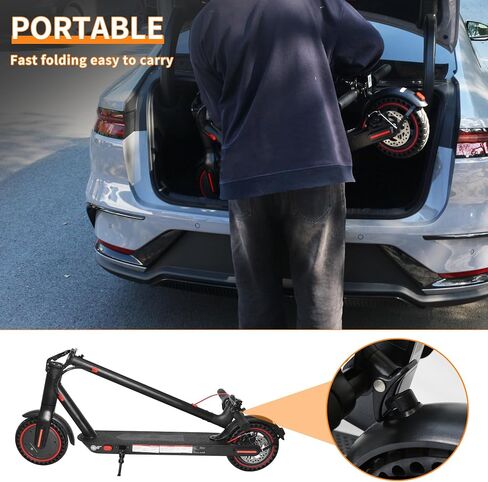 Electric Scooter Adults 16/22 Miles Long Range 21 mph Top Speed Max 500W Motor Brake Pad Lock with Dual Braking and Dual Suspension, App in Saudi Arabia