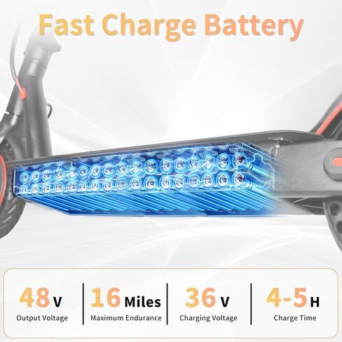 Electric Scooter Adults 16/22 Miles Long Range 21 mph Top Speed Max 500W Motor Brake Pad Lock with Dual Braking and Dual Suspension, App in Saudi Arabia