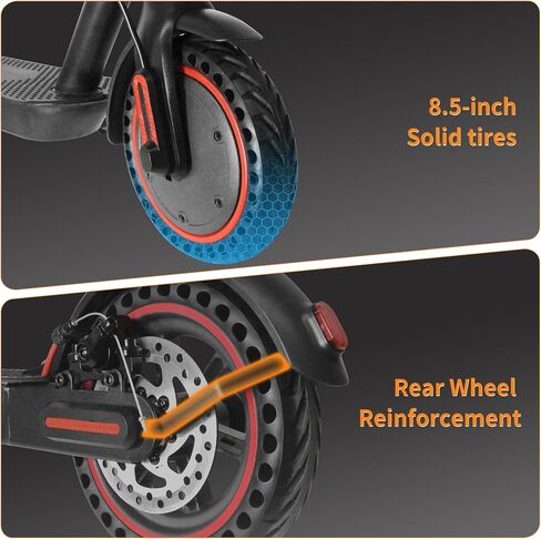 Electric Scooter Adults 16/22 Miles Long Range 21 mph Top Speed Max 500W Motor Brake Pad Lock with Dual Braking and Dual Suspension, App in Saudi Arabia