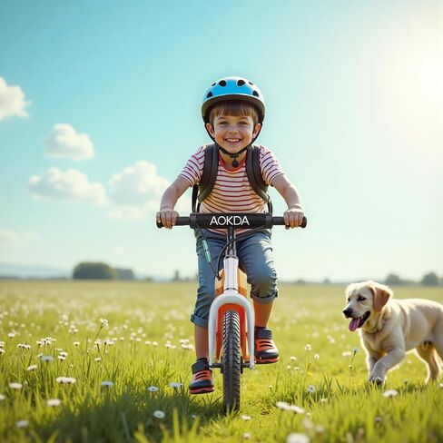 K8 Kids Electric Balance Bike ، محرك 150 واط ، 7.5 ميل في الساعة أقصى سرعة ، بطارية 21.6V 5.2AH ، 9MILES Range Electric ، مناسبة للأطفال من 3 إلى 8 سنوات لركوبها. （Orange） in Saudi Arabia