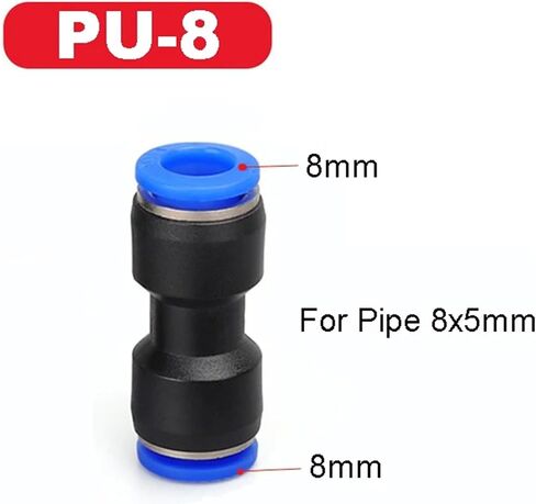 التركيبات الهوائية تركيب موصل بلاستيكي pu pg 4mm-10mm هواء أنبوب خرطوم الماء في موصلات غاز مستقيم 11pcs (PU-8) in Kuwait