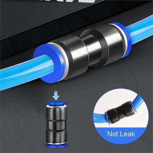 التركيبات الهوائية تركيب موصل بلاستيكي pu pg 4mm-10mm هواء أنبوب خرطوم الماء في موصلات غاز مستقيم 11pcs (PU-8) in Kuwait