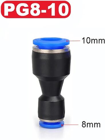 التركيبات الهوائية تركيب موصل بلاستيكي pu pg 4mm-10mm هواء أنبوب خرطوم الماء في موصلات غاز مستقيم 11pcs (PU-8) in Kuwait