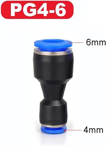 التركيبات الهوائية تركيب موصل بلاستيكي pu pg 4mm-10mm هواء أنبوب خرطوم الماء في موصلات غاز مستقيم 11pcs (PU-8) in Kuwait