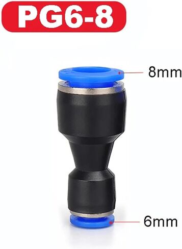التركيبات الهوائية تركيب موصل بلاستيكي pu pg 4mm-10mm هواء أنبوب خرطوم الماء في موصلات غاز مستقيم 11pcs (PU-8) in Kuwait