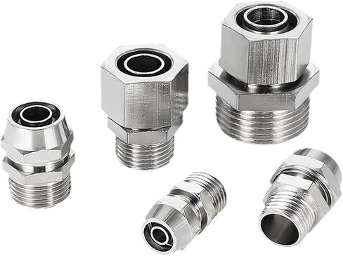 KPC Pneumatic Fitting Nickel Copper Thread 1/8 1/4 3/8 1/2 4mm 6mm 8mm 1pcs (OD 8mm ، 1-8) in Saudi Arabia