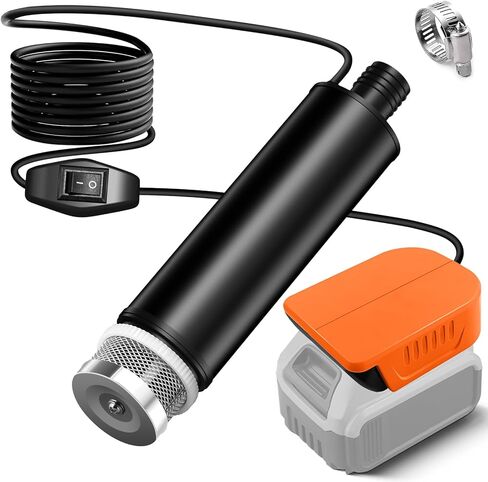 Cordless Submersible Water/oil Pump Adapter Compatible with Makita 18V Battery, 120W 12V Water Transfer Pump, Oil Gun,Portable Electric Pool Cover Pump w/ 16ft Cord in Saudi Arabia