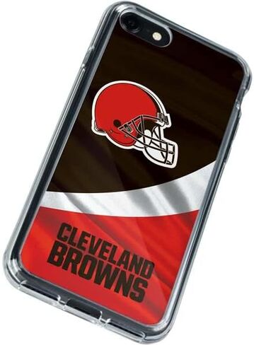 Skinit Clear Phone Case Compatible with iPhone SE (2nd & 3rd Gen) - Officially Licensed NFL Cleveland Browns Design in Saudi Arabia