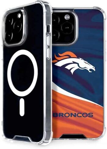 Skinit Phone Case Compatible with MagSafe iPhone 15 Pro Max - Officially Licensed NFL Denver Broncos Design in Saudi Arabia